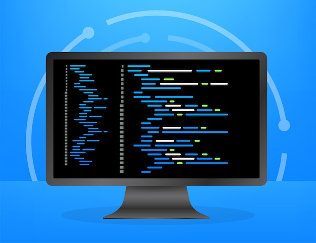 Vettore testo del codice java digitale. concetto di vettore di codifica di software per computer. programmazione dello script di codifica java, codice del programma digitale sull'illustrazione dello schermo. illustrazione di riserva di vettore.