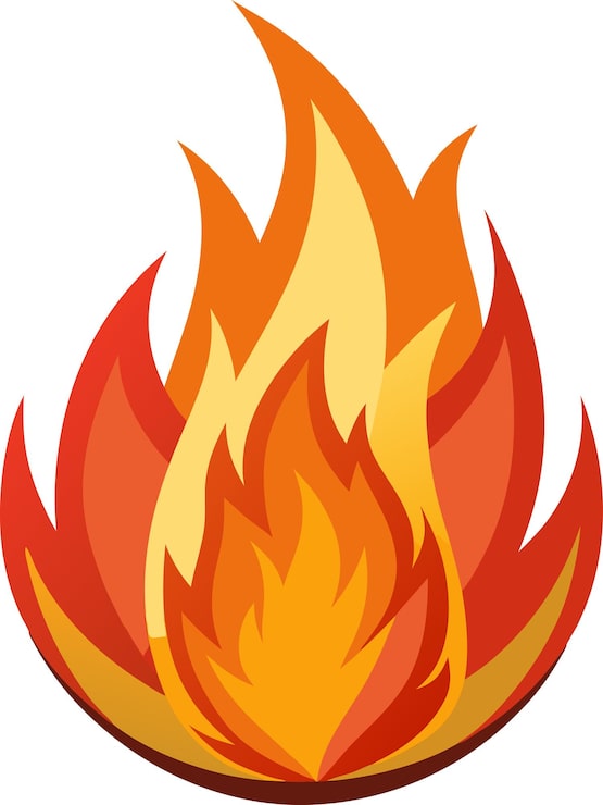 Vettore un'immagine di un incendio