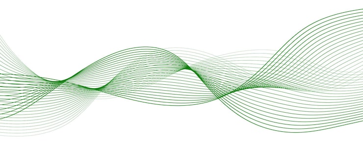 Vettore un'onda verde astratta