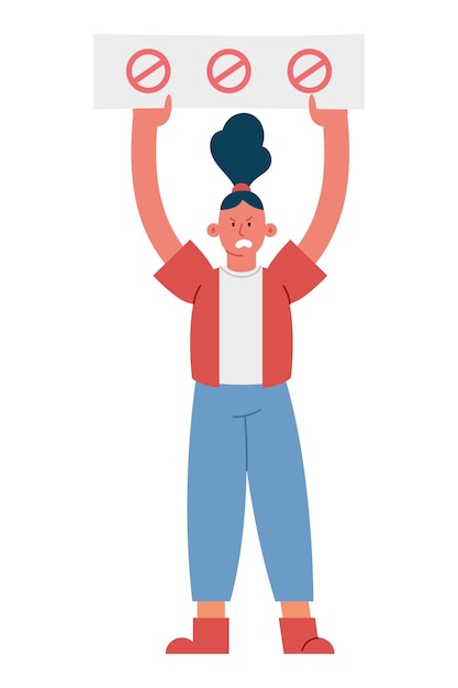 Gratis Vector activist met kartels