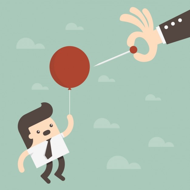 Gratis Vector ballon over te explote