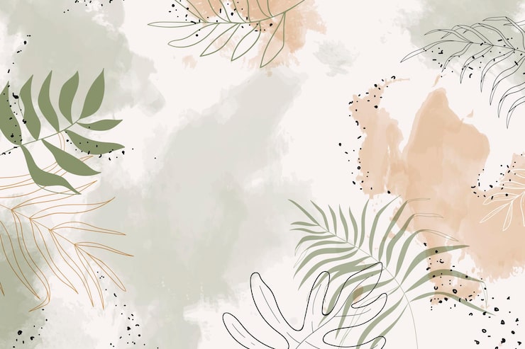 Beige bladwaterverf achtergrondvector