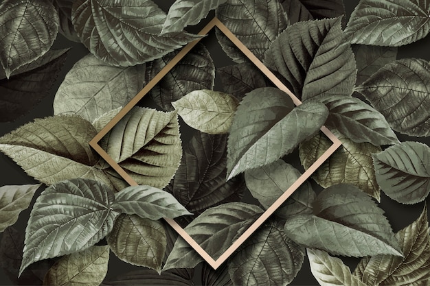 Gratis Vector bos blad frame