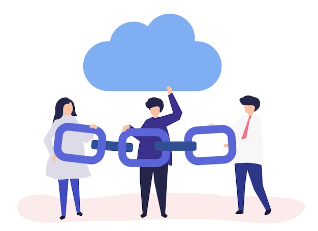 Gratis Vector cloud computing-concept