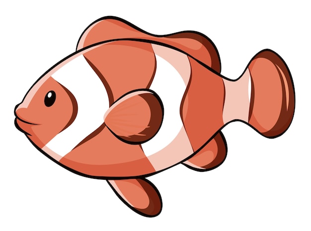 Gratis Vector clownvis op witte achtergrond