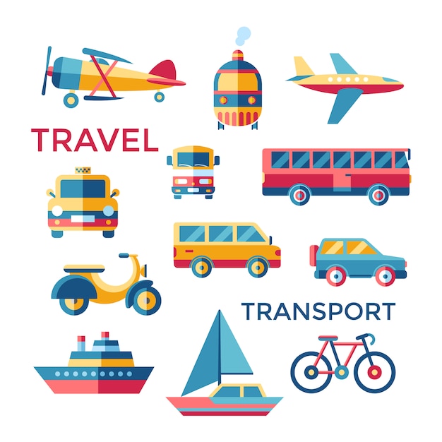 Gratis Vector collectie transport elementen