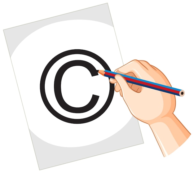 Gratis Vector copyright symbool concept vector