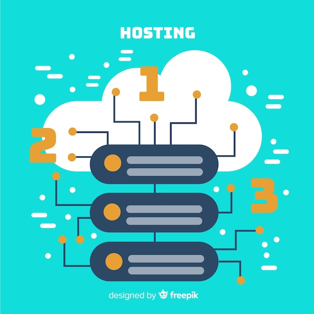 Gratis Vector creatief hostingconcept