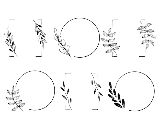 Gratis Vector decoratief frame met bloemenornament.
