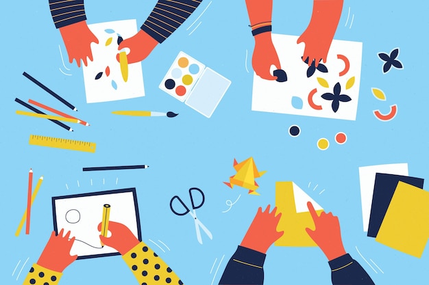 Gratis Vector diy creatieve workshop