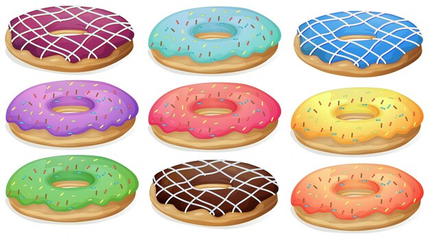 Gratis Vector donuts