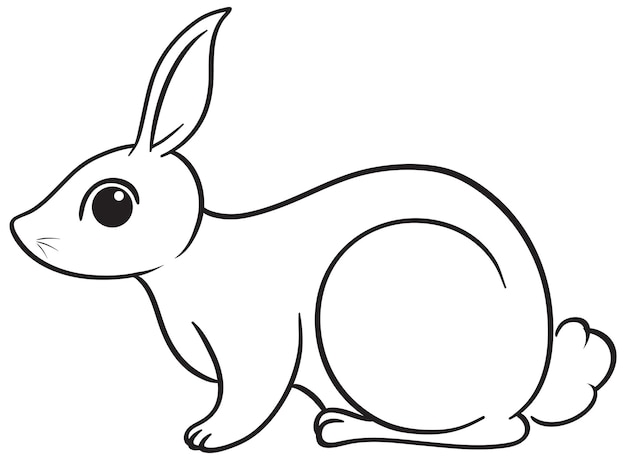 Gratis Vector doodle konijn stripfiguur
