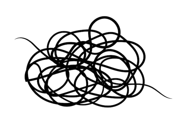 Gratis Vector doodle tangled scribble