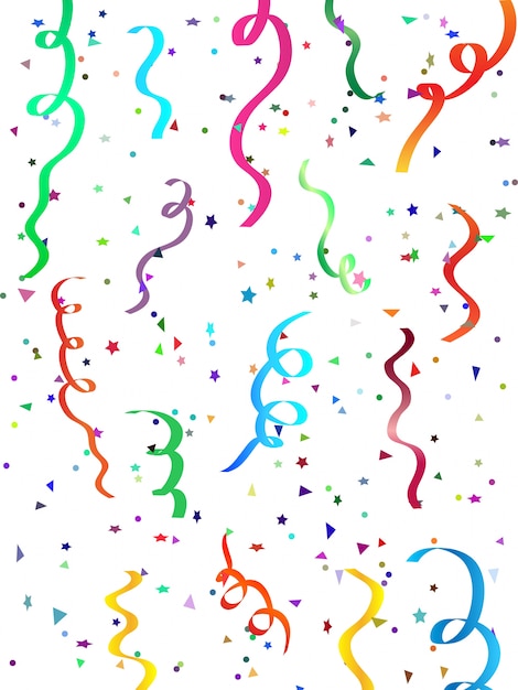 Gratis Vector fallende confetti