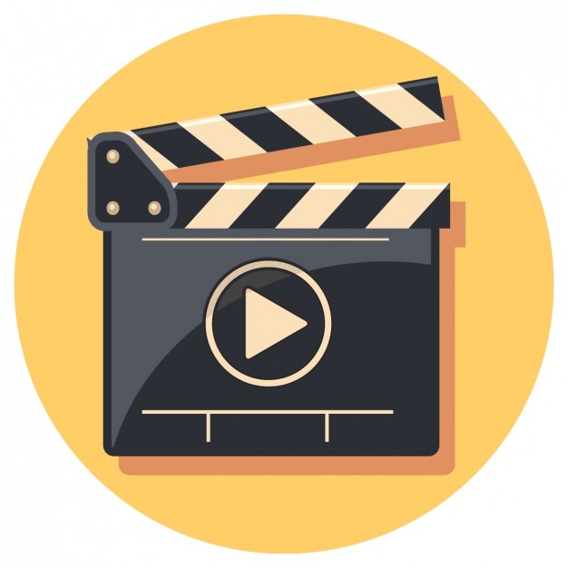 Gratis Vector flat clapperboard icon