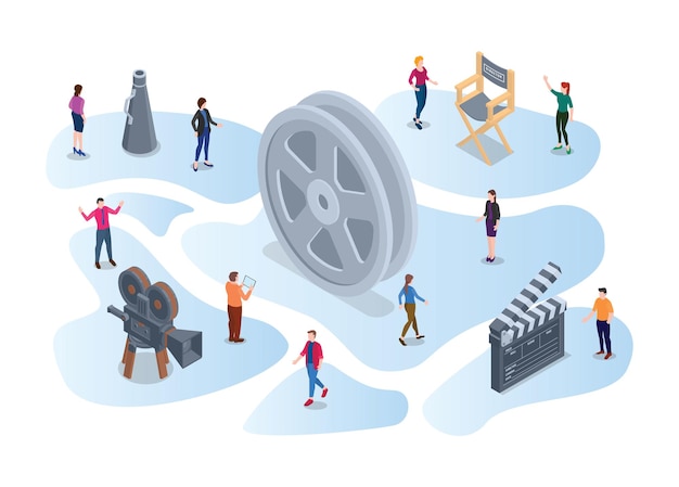 Gratis Vector focusgroepdiscussie voor film