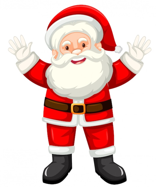 Gratis Vector gelukkige santa witte achtergrond