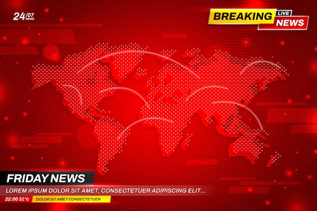 Gratis Vector gradiënt breaking news achtergrond
