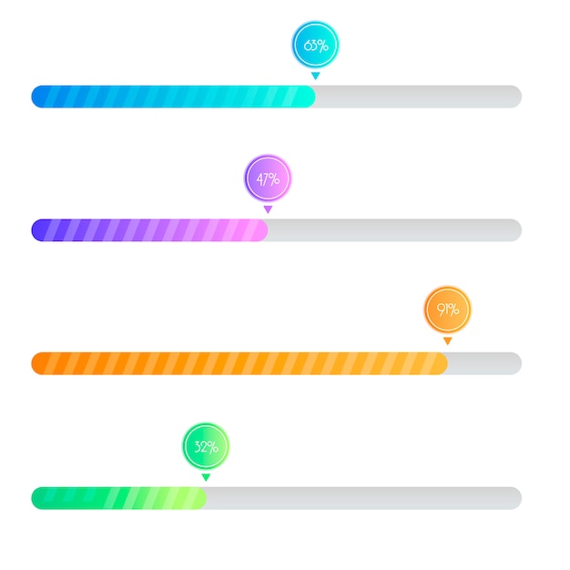 Gratis Vector gradient preloader. bar voor webinterfaces laden. sjabloon.