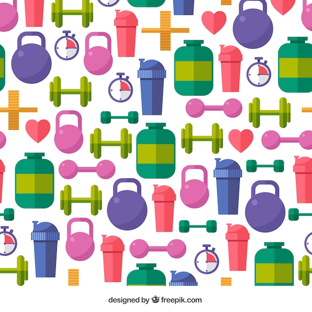Gratis Vector gym pictogrammen patroon