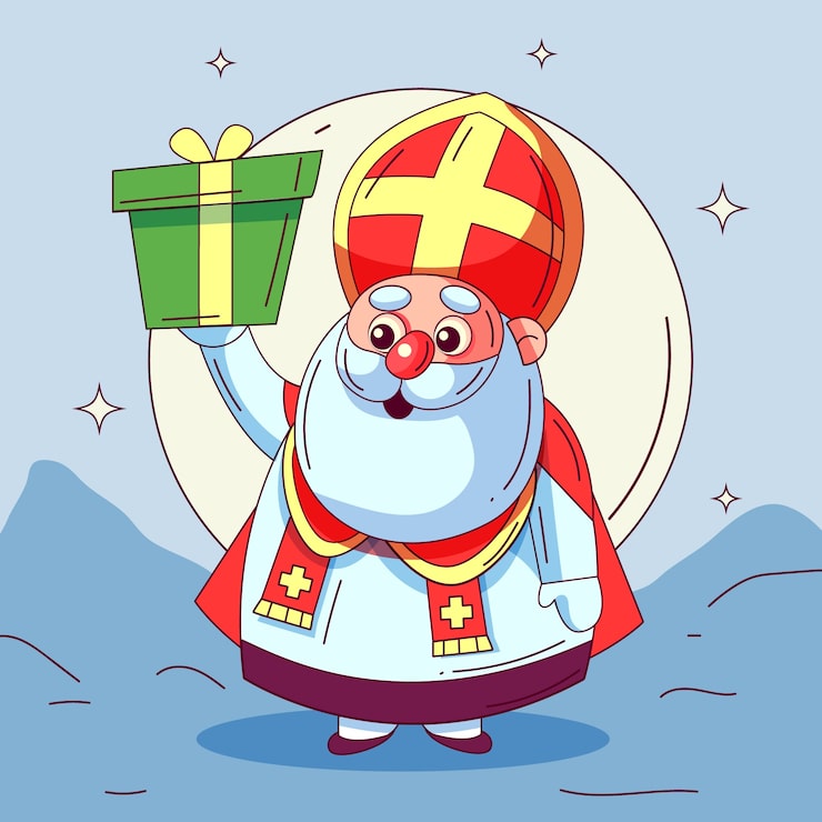 Gratis Vector hand getrokken sinterklaasillustratie