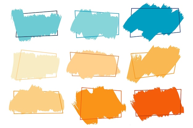 Gratis Vector handgeschilderde abstracte grunge frame textuur banners