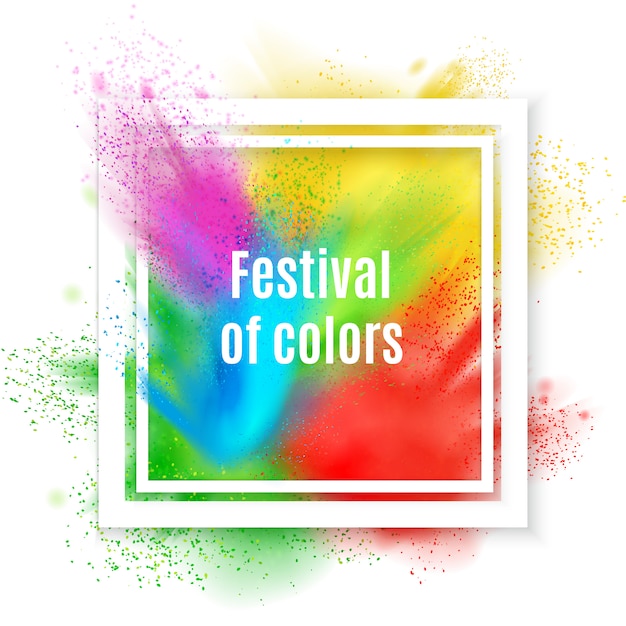 Gratis Vector holi verfframe