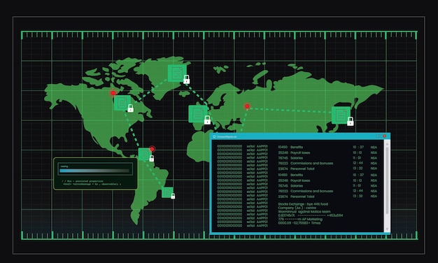 Gratis Vector illustratie van computer hacking code
