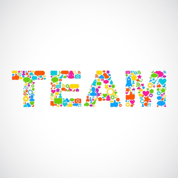 Gratis Vector illustratie van teamwerk