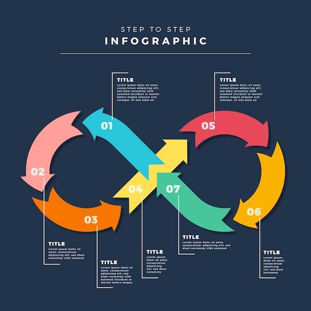 Gratis Vector infinity loop infographics sjabloon