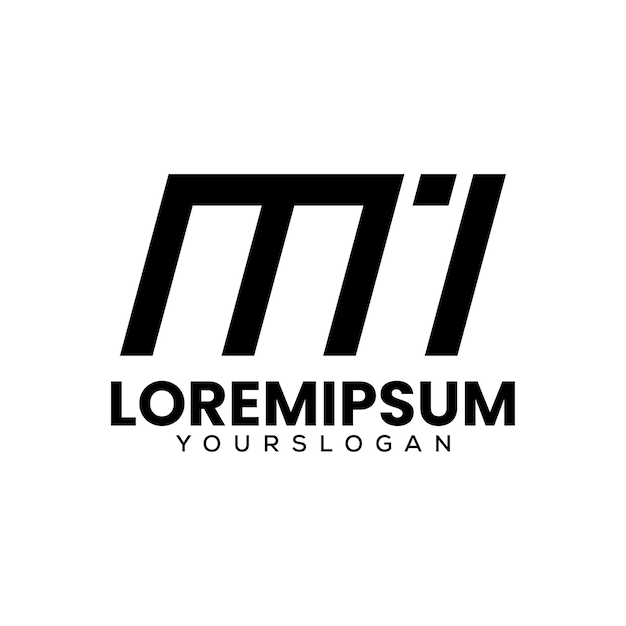 Gratis Vector letter m i logoontwerp
