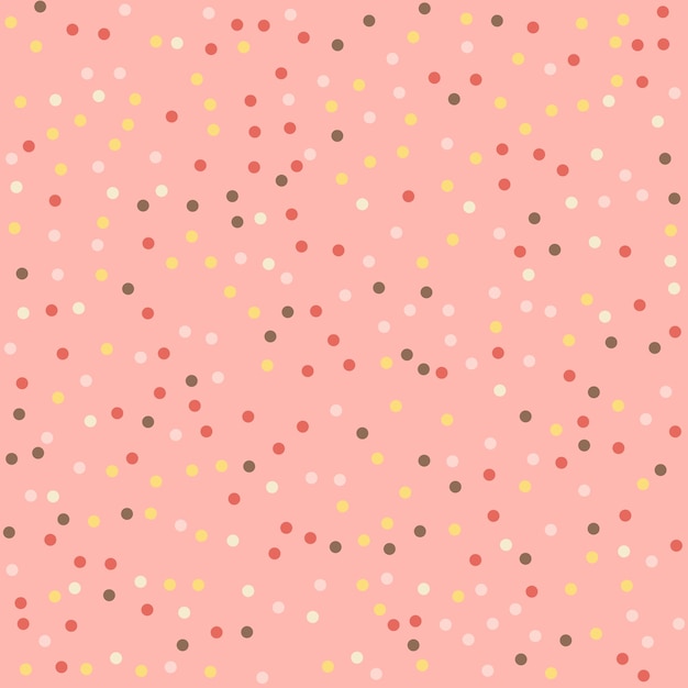 Gratis Vector leuk patroon met stippenmotief