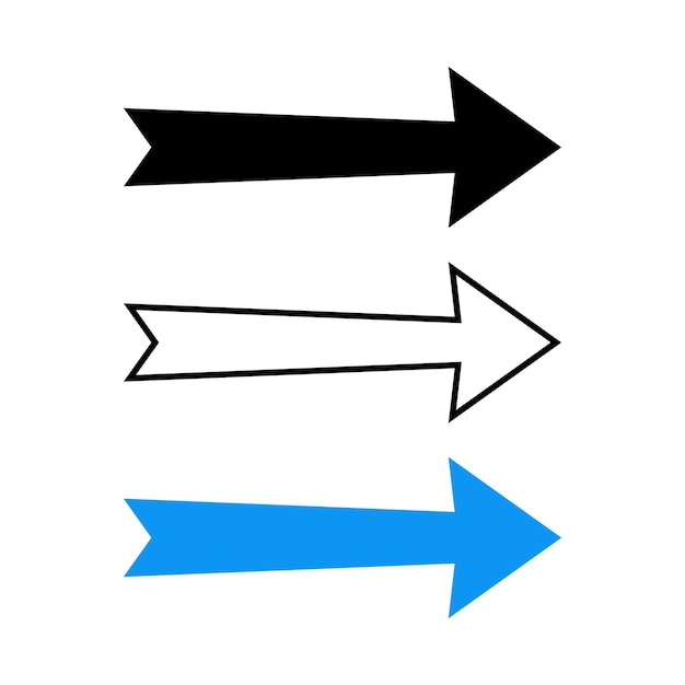 Gratis Vector meervoudige stijlen van pijl