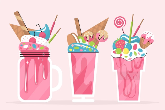 Gratis Vector monster shake collectie