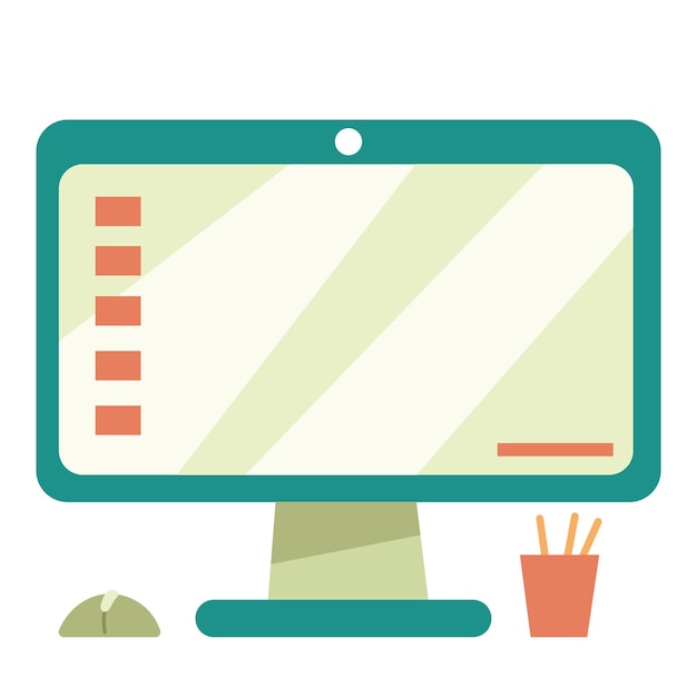 Gratis Vector ontwerp van computerapparatuur