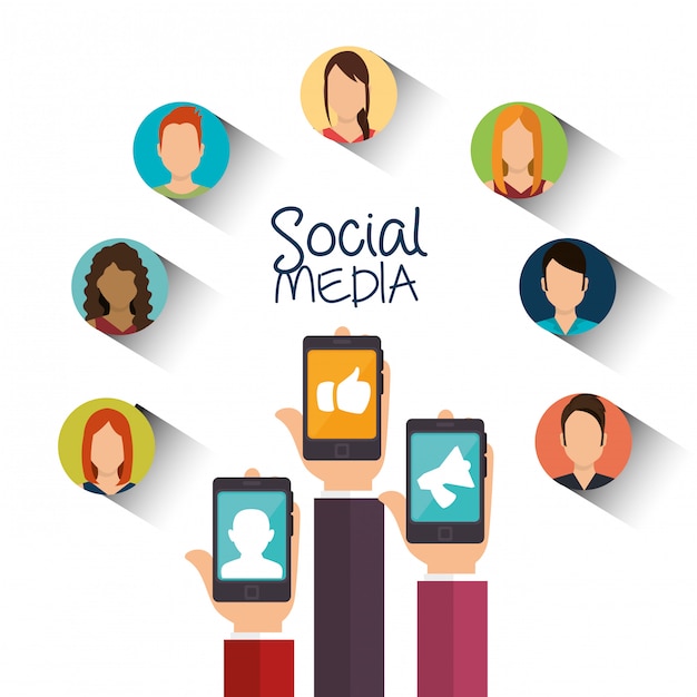Gratis Vector ontwerp van sociale media