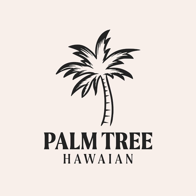 Gratis Vector palmboom logo ontwerp vectorillustratie