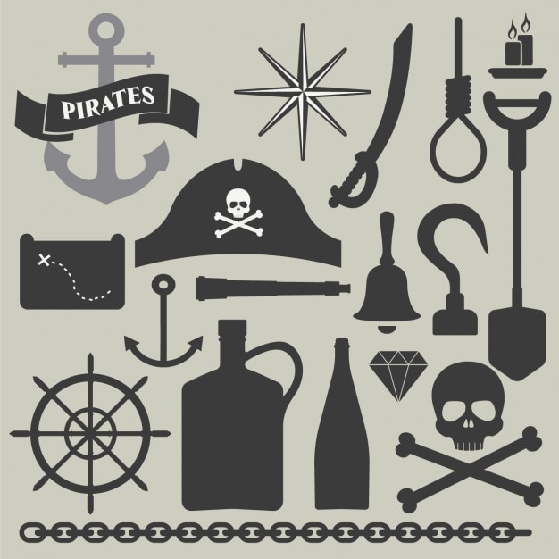 Gratis Vector piraat element collection