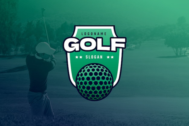 Gratis Vector plat ontwerp golflogo