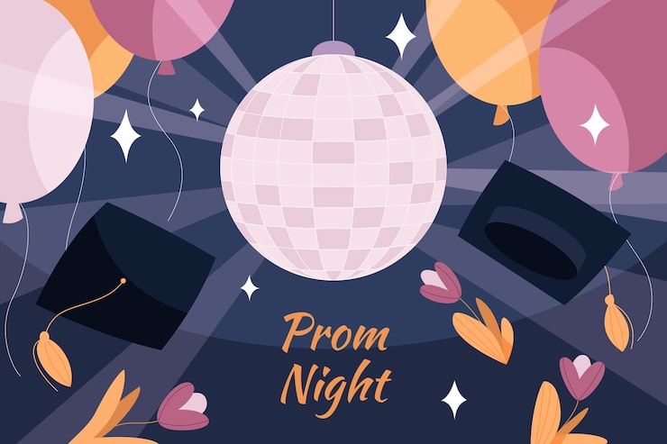 Gratis Vector platte prom achtergrond