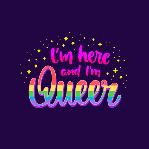 Gratis Vector pride day event belettering ontwerp