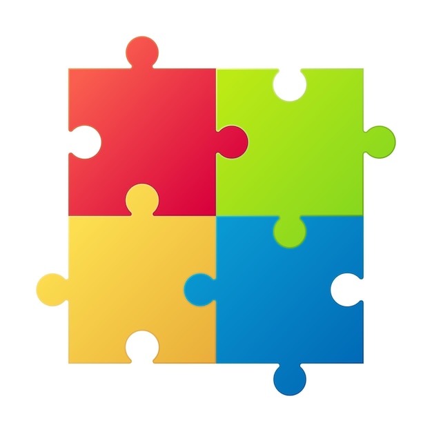 Gratis Vector puzzelgradiëntstijl