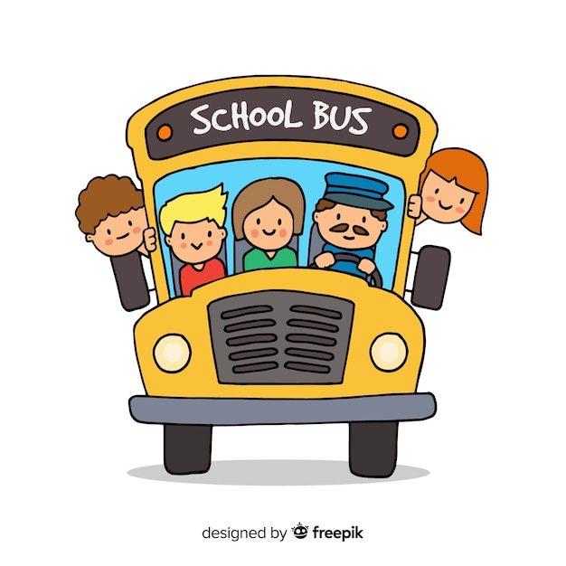 Gratis Vector schoolbus achtergrond