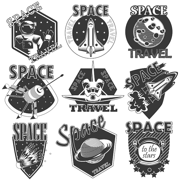 Gratis Vector set van vector iconen ruimte.