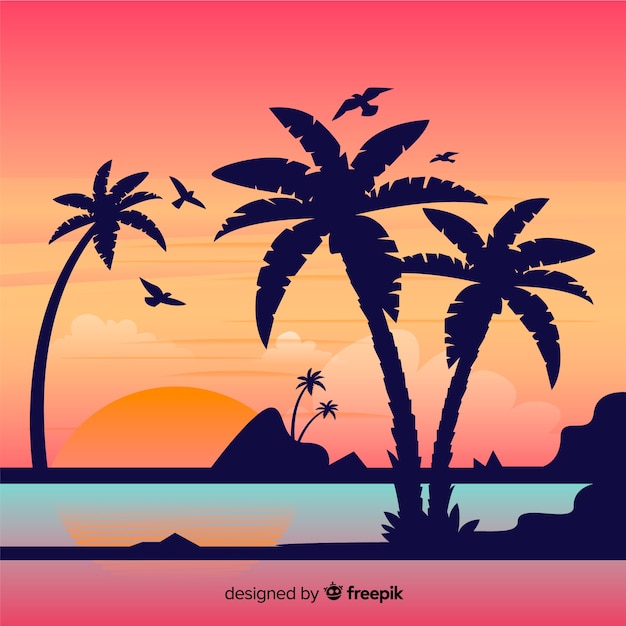 Gratis Vector strand achtergrond