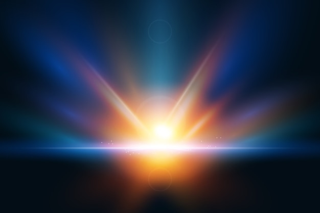 Gratis Vector sunrise lichteffect