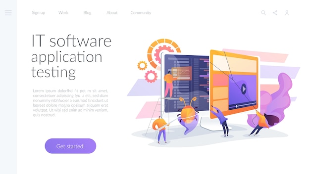 Gratis Vector testen van it-softwareapplicaties