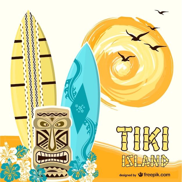 Gratis Vector tiki eiland vector