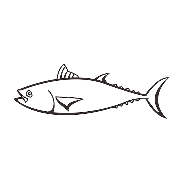 Gratis Vector tonijn eenvoudig ontwerp illustratie