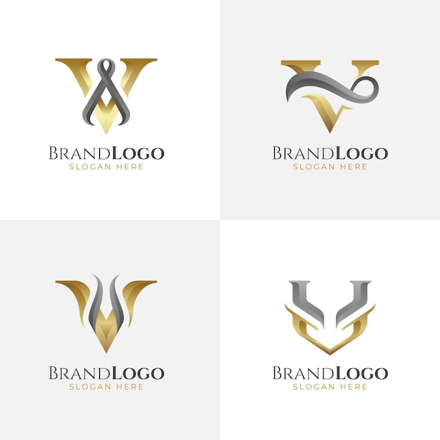 Gratis Vector v logo collectie